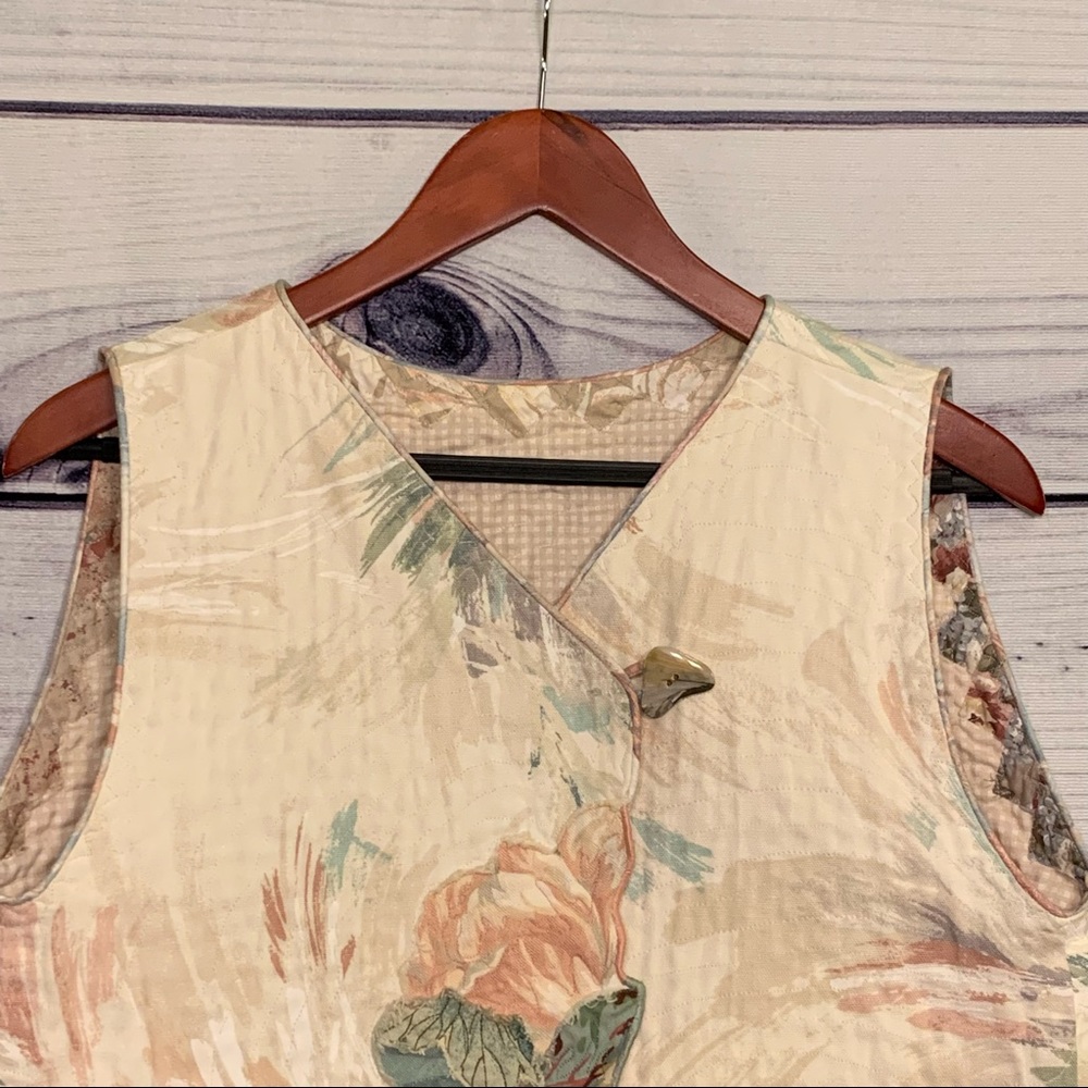 Vintage Quilted Floral Patchwork Statement Artsy … - image 2